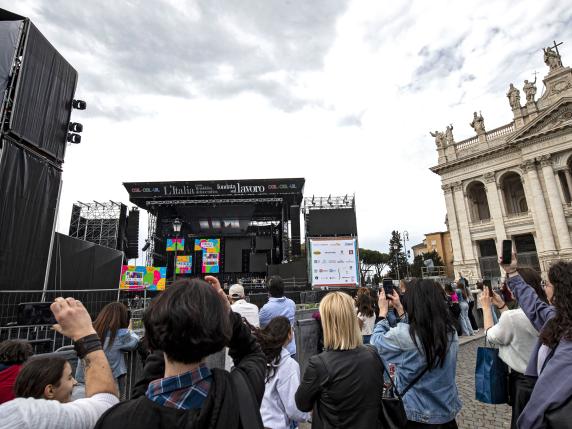 Roma Concertone Del Primo Maggio Al Circo Massimo Piazza San