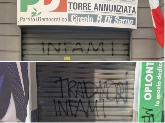 A Torre Annunziata Scritte Sulle Sedi Elettorali Del Candidato Sindaco