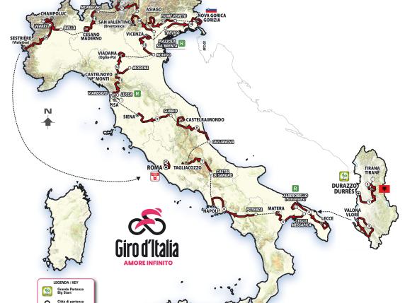 Le Tappe Del Giro D Italia Partenza Dall Albania Arrivo A Roma