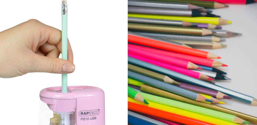 L'accessorio indispensabile per chi usa spesso matite e pastelli? Il  temperamatite elettrico