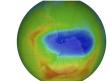 L'immagine della Nasa che mostra il buco nell'ozono sopra l'Antartide nel 2019