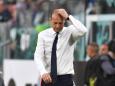TURIN, ITALY - MAY 12: Massimiliano Allegri, Head Coach of Juventus, reacts during the Serie A TIM match between Juventus and US Salernitana at  on May 12, 2024 in Turin, Italy. (Photo by Valerio Pennicino/Getty Images)