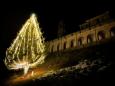 Cuneo, un albero di Natale al Santuario di Castelmagno: a 1.761 metri, è fra i più alti d’Europa