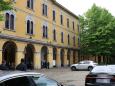 Linterno della caserma Montello che verrà riconvertita ed utilizzata dalla Polizia di Stato. Milano,  29 Aprile 2024. ANSA / MATTEO BAZZI