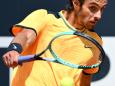Lorenzo Musetti of Italy in action during his men's singles second round match against Terence Atmane of France at the Italian Open tennis tournament in Rome, Italy, 10 May 2024.  ANSA/ETTORE FERRARI