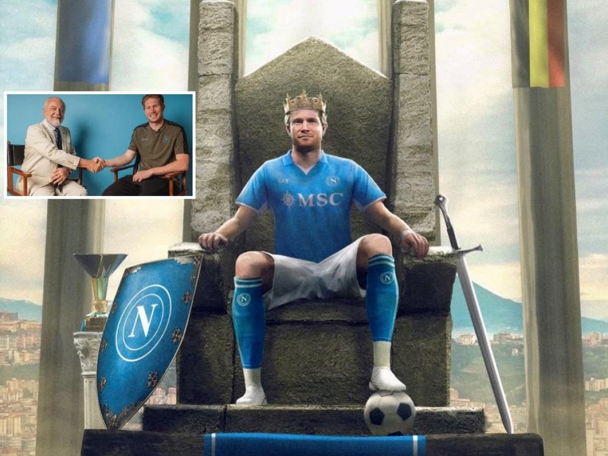 Napoli, De Bruyne come nel Trono di Spade: «Re Kev è qui». La firma con De Laurentiis