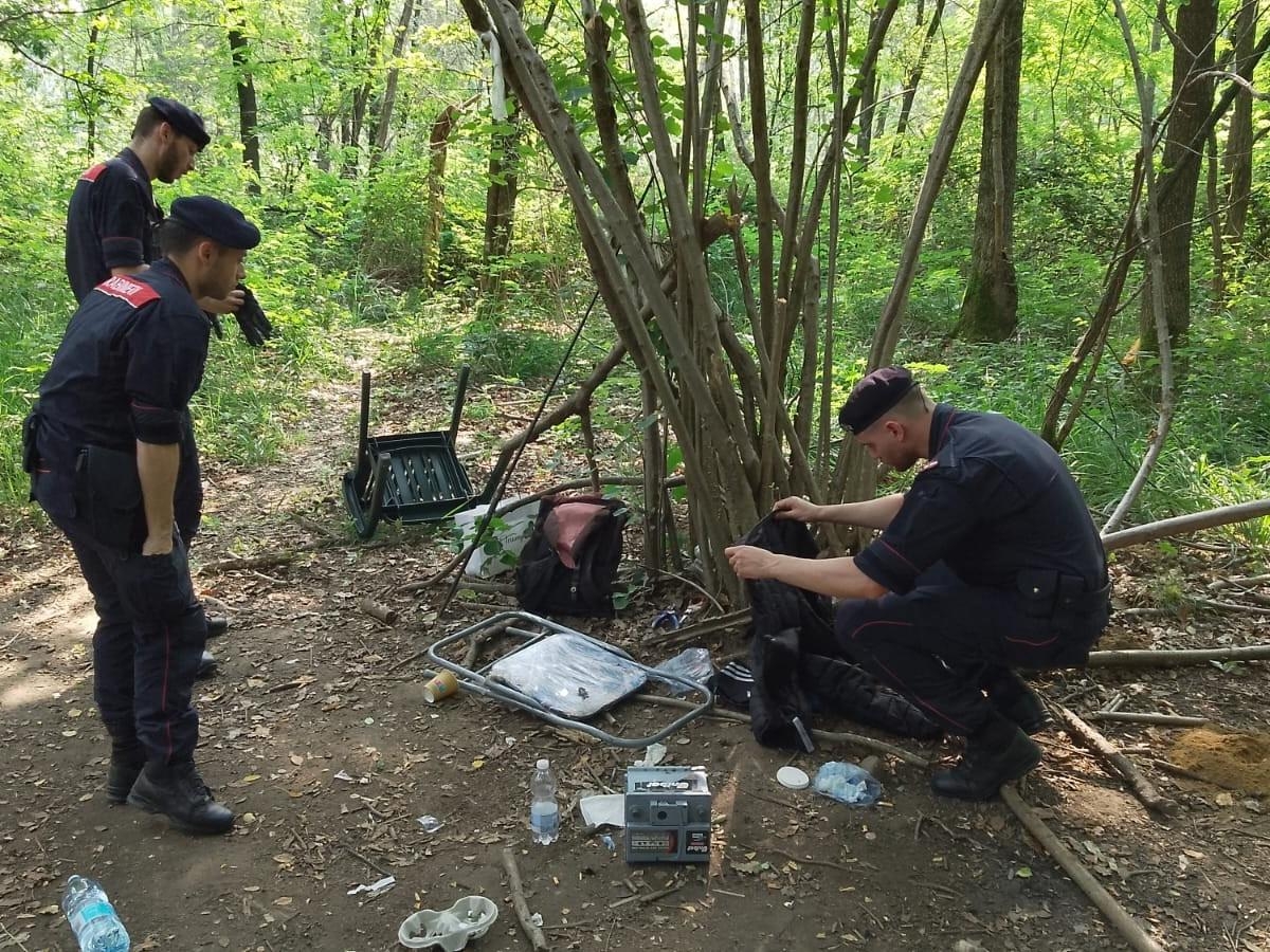 Droga, a caccia di spacciatori nel parco delle Groane: il blitz dei carabinieri con elicottero e cani e la scoperta del «campo base»