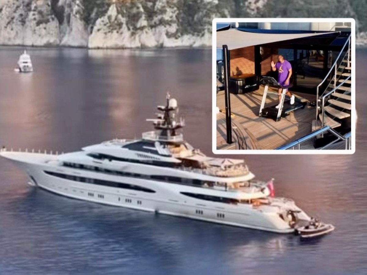 Magic Johnson si gode la vista sui Faraglioni a Capri dal suo mega yacht Video