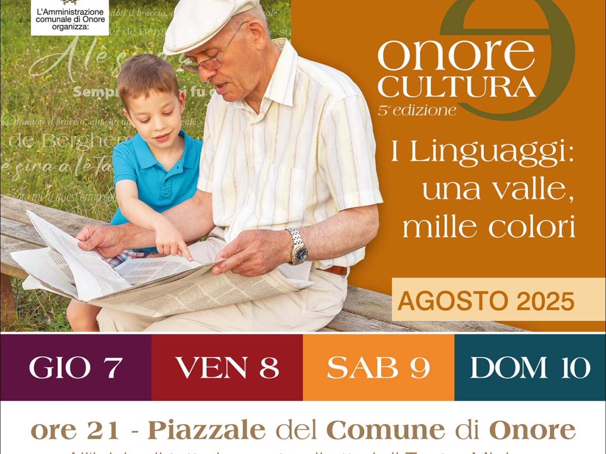 «Onore e Cultura», quattro serate per parlare del linguaggio, dalla musica al dialetto