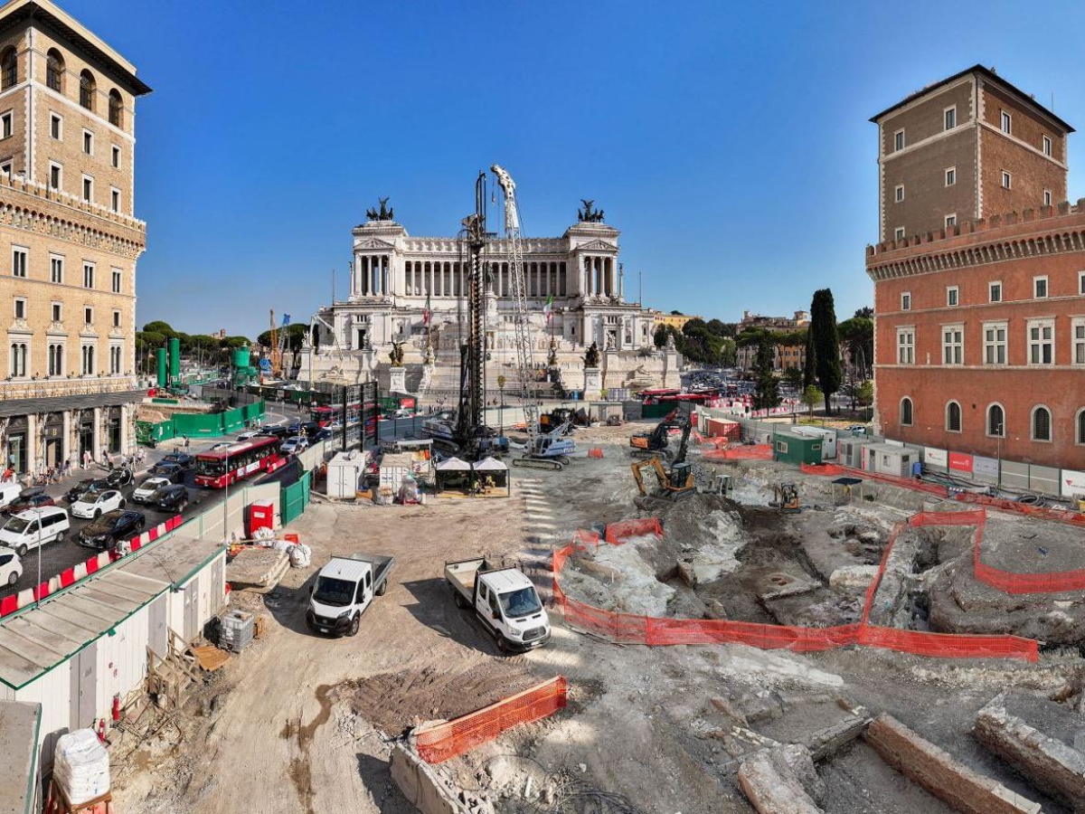 Roma piazza Venezia: dal cantiere della metro C, tornano alla luce edifici di età romana