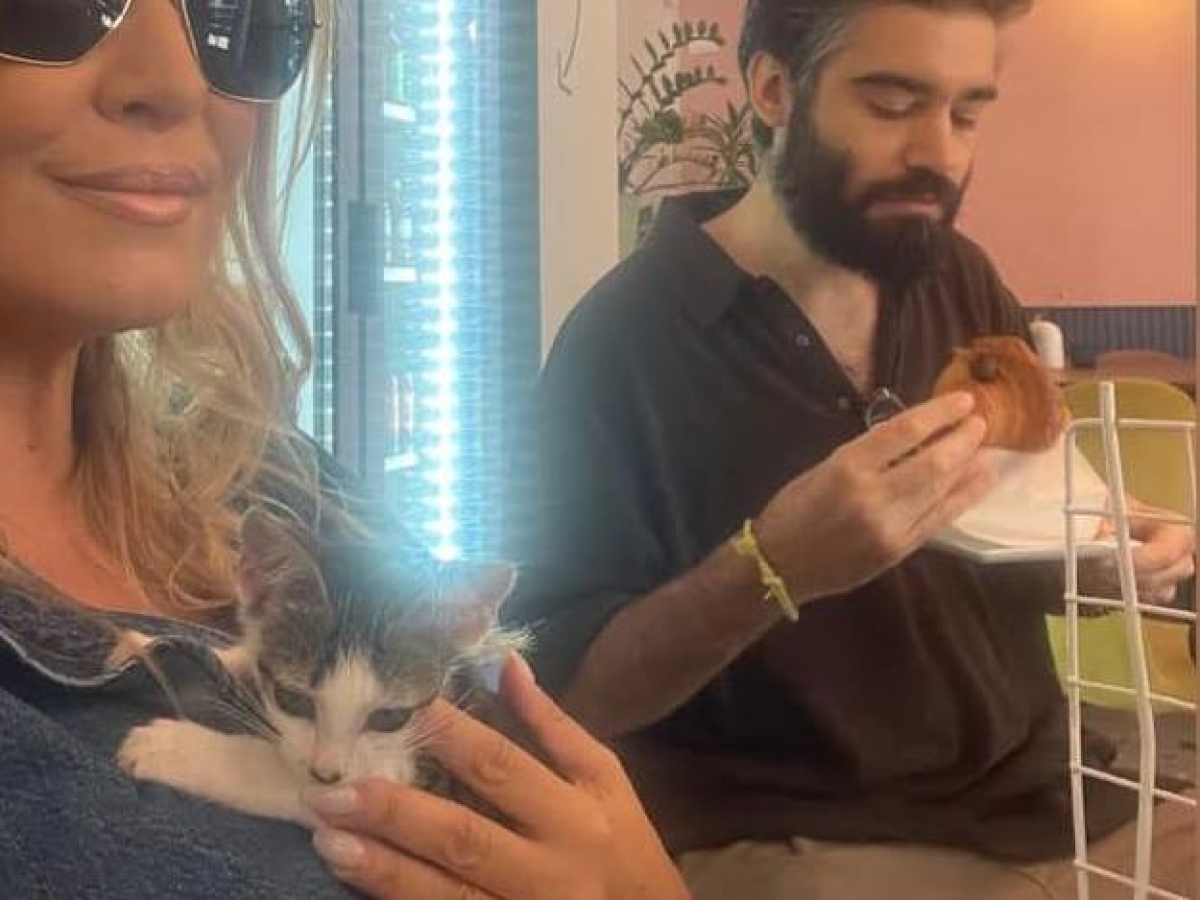 Selvaggia Lucarelli adotta una micina malata trovata per strada a Sorisole. Nome: Gaza