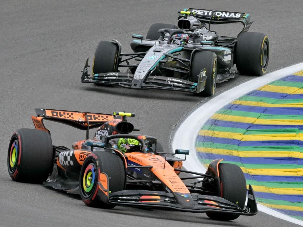 F1, Gp del Brasile la gara sprint: Antonelli è attaccato a Norris, si giocano la vittoria. Piastri va a muro 