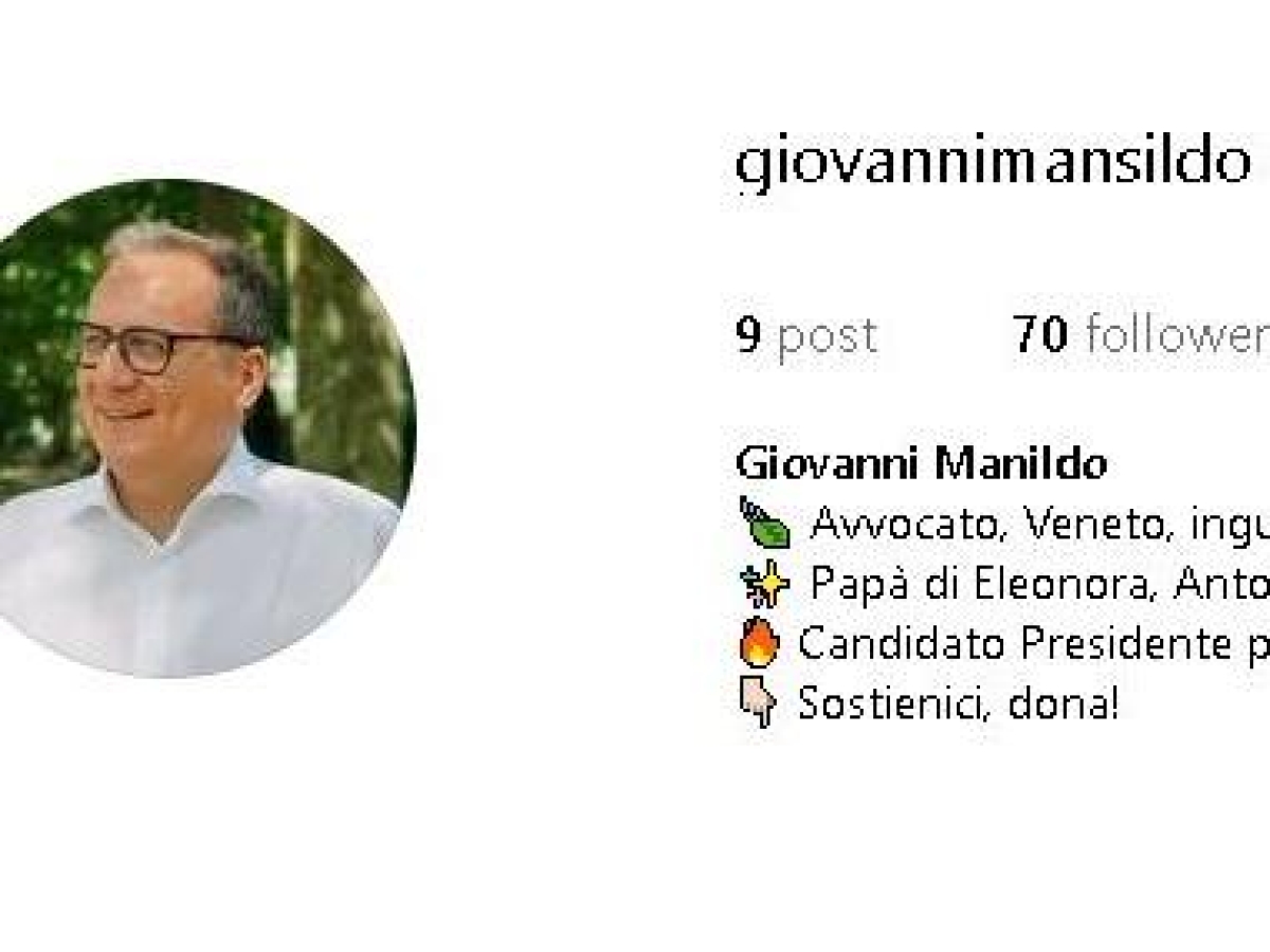 Giovanni Manildo, profilo falso con nome e foto del candidato alle regionali del Veneto: propone investimenti online