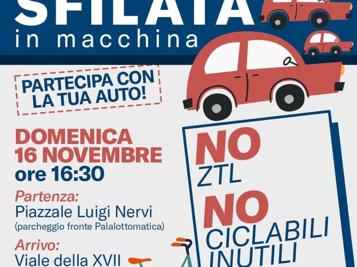 «No Ztl e ciclabili. Protestiamo con l'auto»: polemica sul corteo indetto da FdI Roma