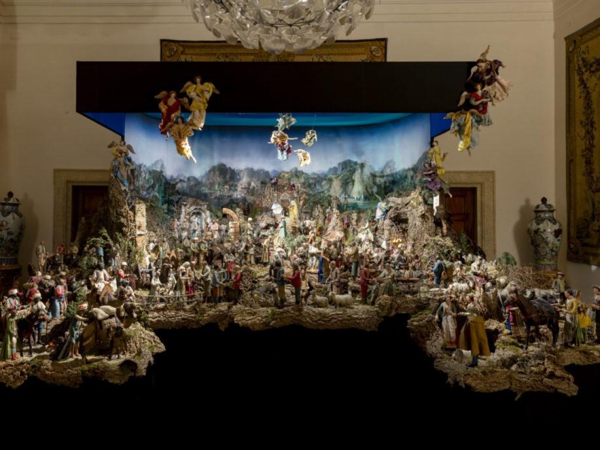 Natale al Quirinale, il presepe della Sala del Mappamondo allestito con le opere della Reggia di Caserta