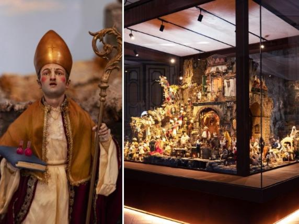 Napoli, San Gennaro (con le ampolle del sangue) diventa pastorello e finisce sul «Presepe Favoloso»