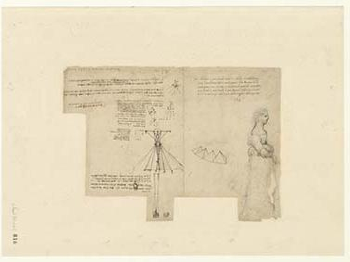 Leonardo da Vinci a Santa Chiara, esposti i fogli del Codice Atlantico