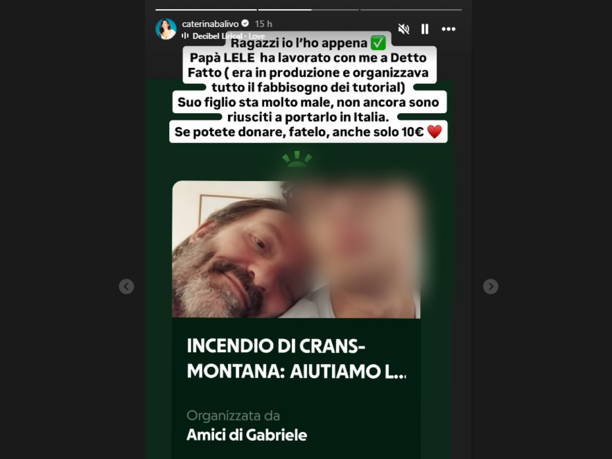 I colleghi del padre di Leonardo Bove si mobilitano per aiutarlo: la raccolta fondi e l'appello di Caterina Balivo