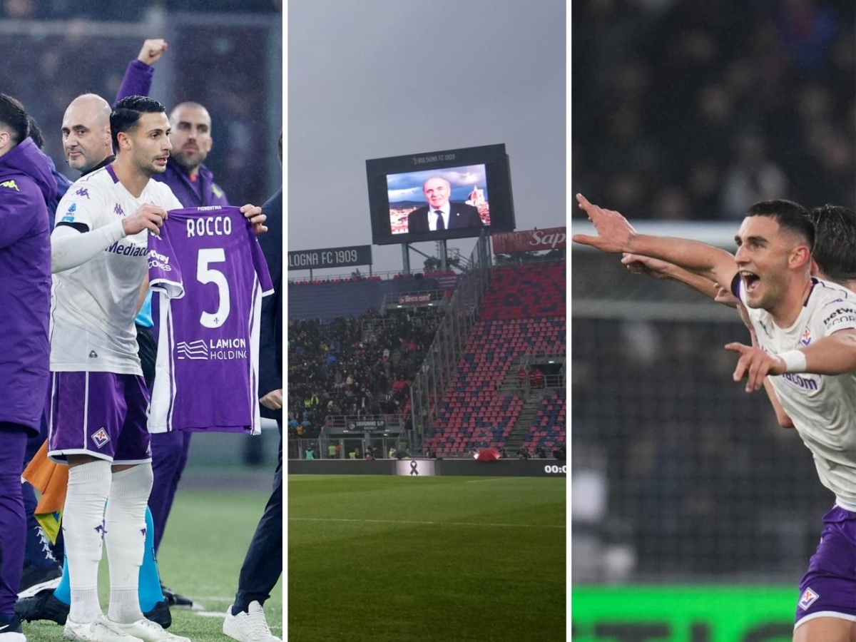 Le maglie per Rocco, lo striscione dei tifosi e la vittoria sul Bologna: così la Fiorentina omaggia il suo presidente