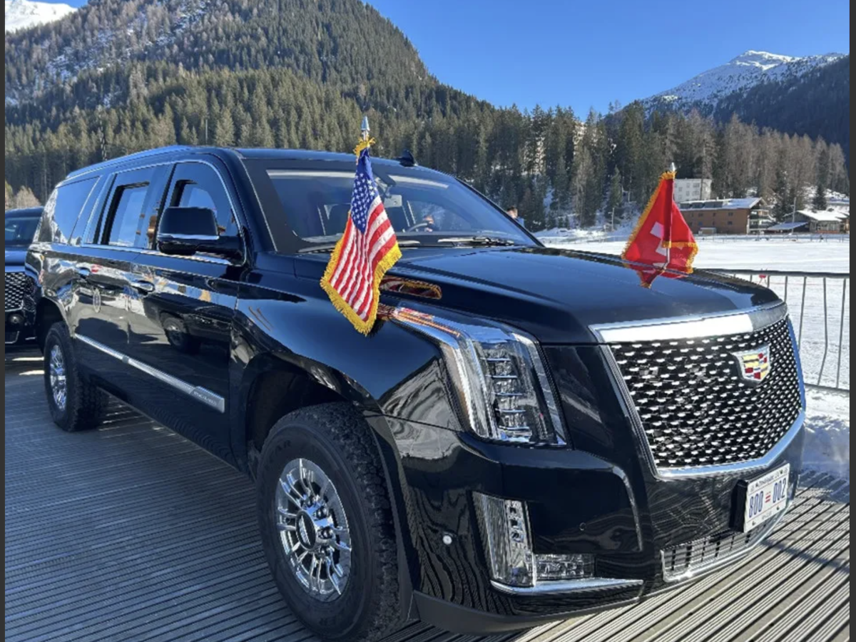 Trump’s Armored Escalade SUV Spotted at Davos: A Look Inside Trump’s Armored Escalade SUV Spotted at Davos: A Look Inside