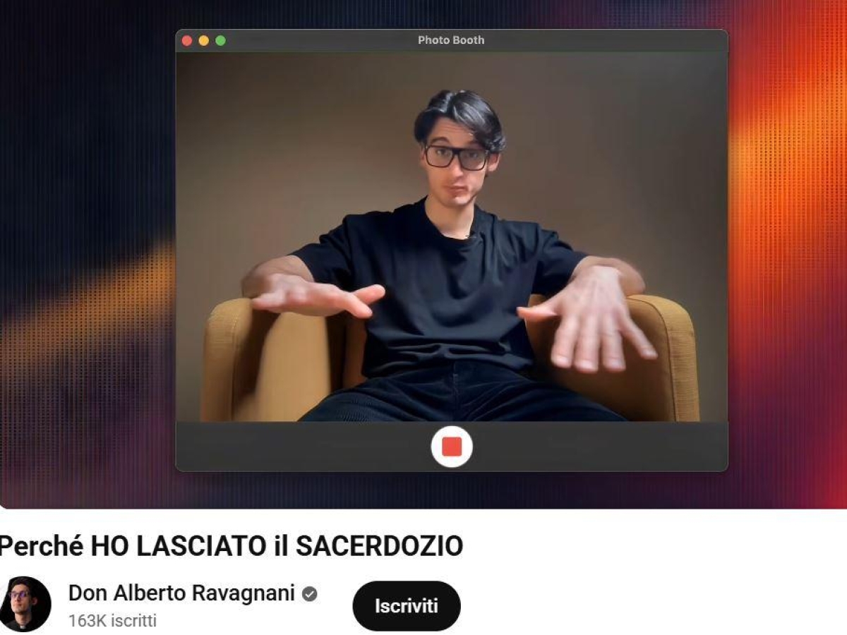 Alberto Ravagnani, in un video su Youtube le ragioni dell'addio al sacerdozio: «Non potevo fingere sul celibato»
