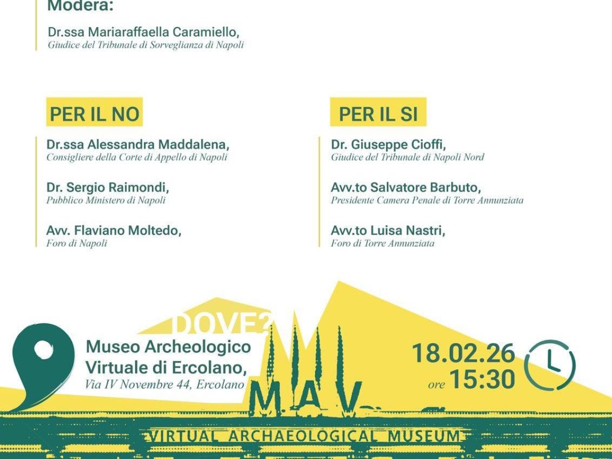 Giustizia, al Mav di Ercolano confronto sul sì e il no