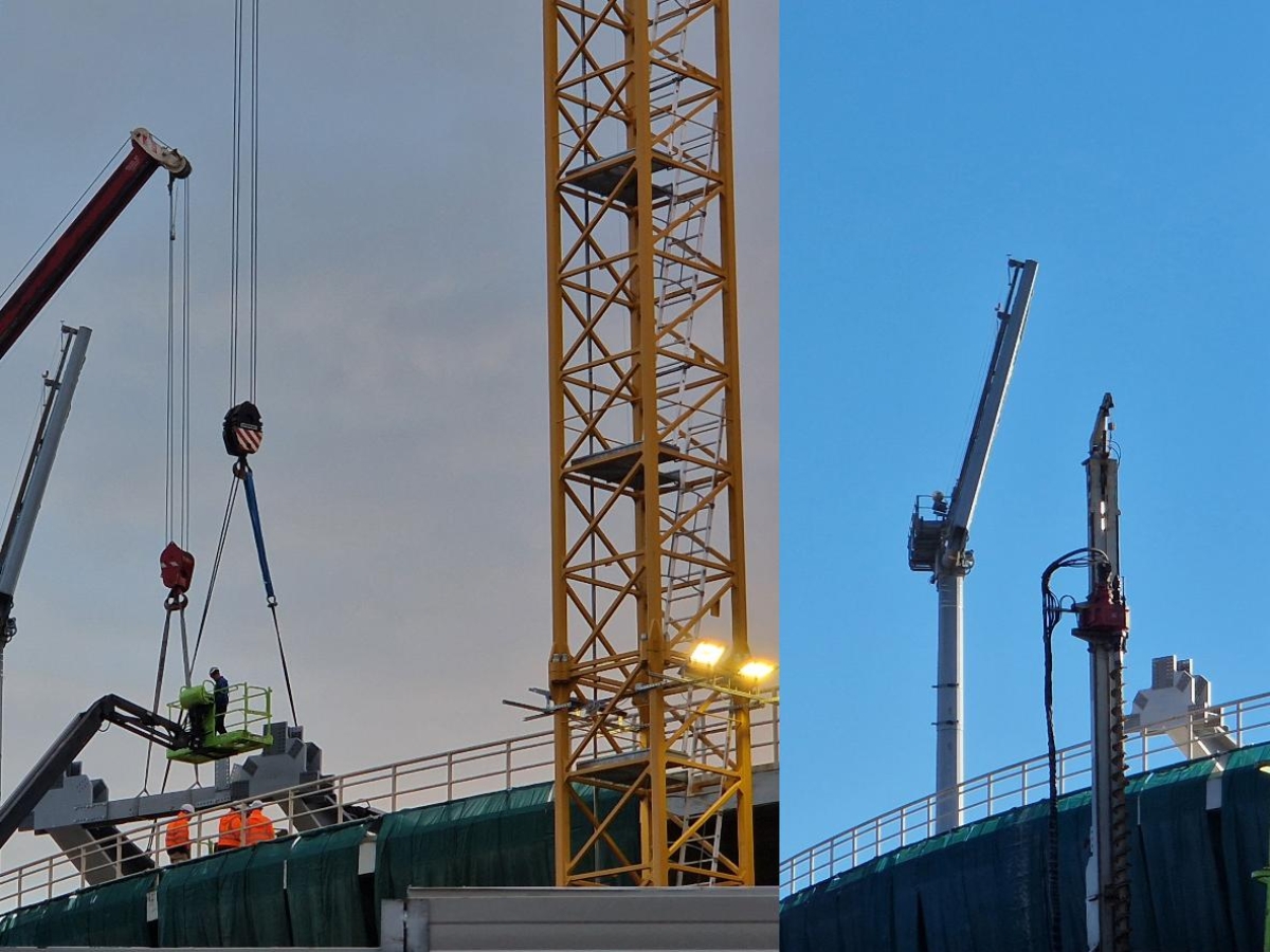 Stadio Franchi, montata e subito smontata la seconda trave della curva Fiesole per un inconveniente tecnico