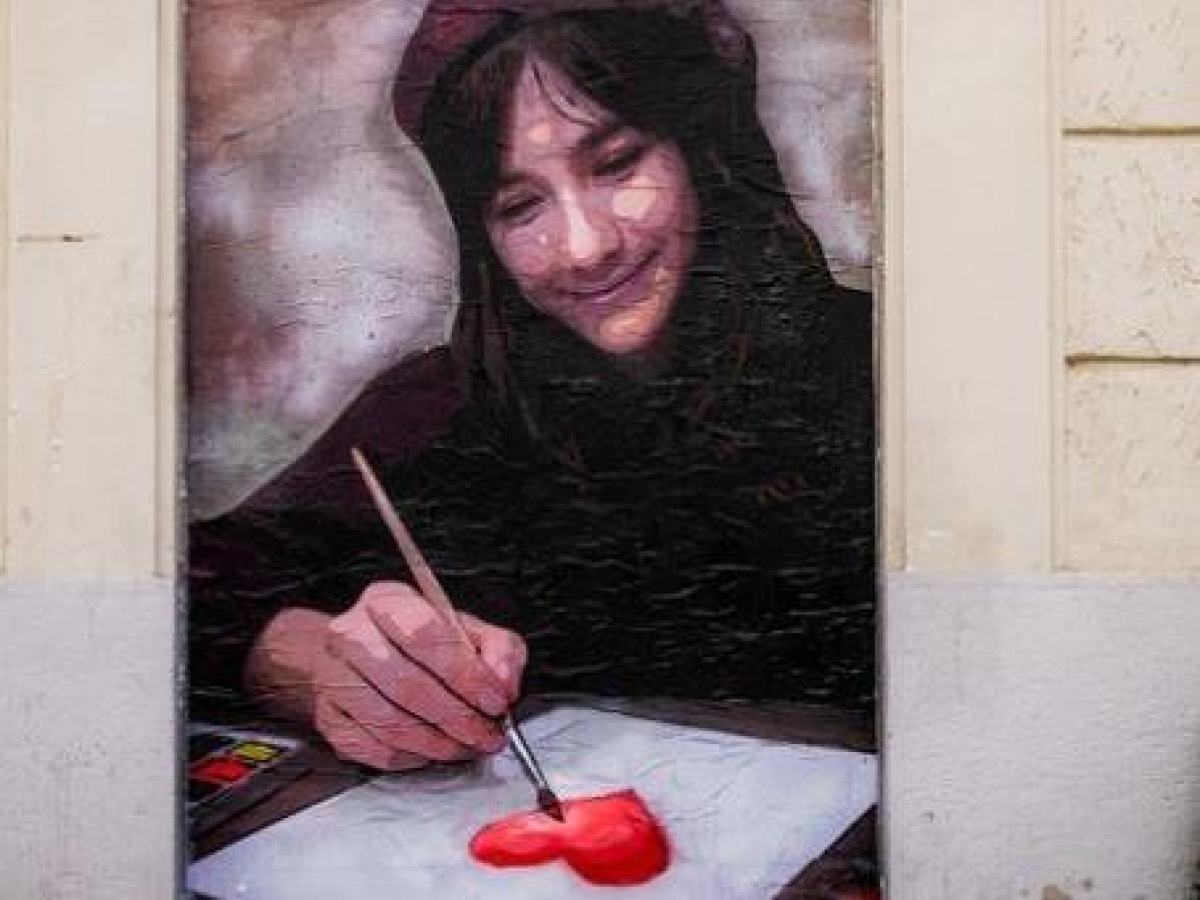 Milano, 8 marzo: il murale di «Tvboy» per Giulia Cecchettin all'esterno del Mudec