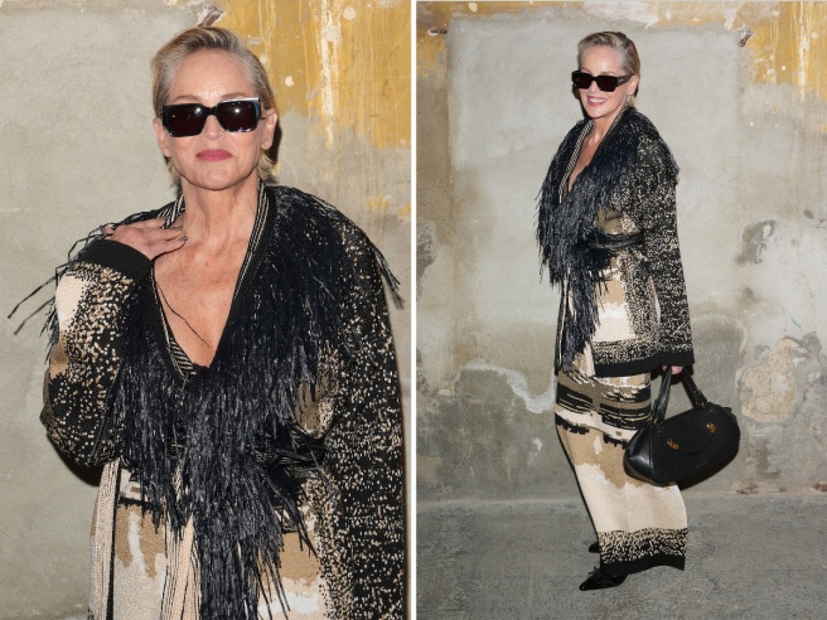 Sharon Stone super ospite e vera diva delle sfilate milanesi