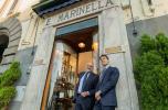 Maurizio Marinella, Ceo di E. Marinella, con il figlio Alessandro General manager nel negozio di Napoli