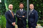 Da sinistra Simone Botta, ceo di Bhica, Matteo Brunetti, chief marketing officer, e Alessandro Di Callo, chief operation officer di Bhica<br>