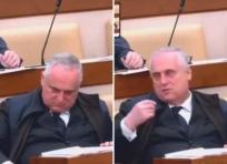 Lotito si addormenta durante l'audizione in Senato sulla riforma della Serie A: De Laurentiis lo sveglia ma lui nega