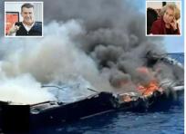 Isola d'Elba, lo yacht di Stefania Craxi e del marito Marco Bassetti a fuoco: il video delle fiamme e del salvataggio