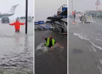 L'aeroporto di Palma di Maiorca sott'acqua per la tempesta, caos e voli cancellati