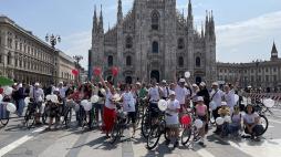 Piazza Duomo, sit in per il diritto alle cure palliative pediatriche: famiglie, volontari e medici