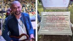 Gatto Panceri, nel parco di  una panchina dedicata al cantante: «Qui ho scritto "Un qualunque posto fuori o dentro di te"»