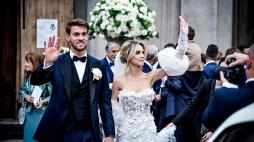 Daniele Rugani e Michela Persico sposi a Torino. Chi c'era alla festa in piazza San Carlo