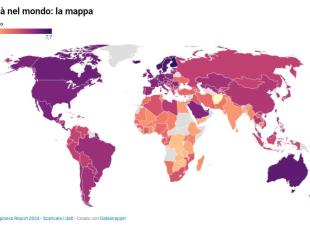 Felicità, la mappa interattiva: l’Italia perde posizioni, ecco quali sono i paesi meno «arrabbiati»