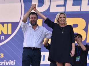 Lega?s leader Matteo Salvini and Marine Le Pen during traditional Lega party rally in Pontida (Bergamo), 17 September 2023
ANSA/MICHELE MARAVIGLIA