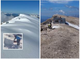 Punta Penia, il rifugio più alto delle Dolomiti sommerso dalla neve: «Lo liberiamo con una motosega ma apertura a rischio»