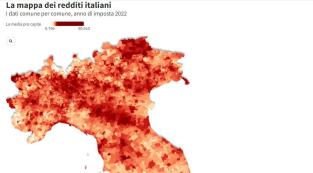 Redditi italiani, la mappa 