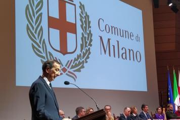 La premiazione dei benemerito di Milani da parte del Consiglio comunale e del sindaco Giuseppe Sala