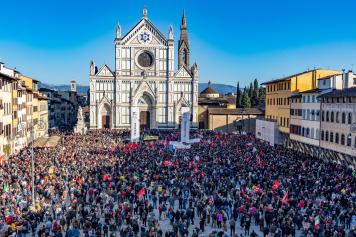 Le foto della manifestazione antifascista di Firenze