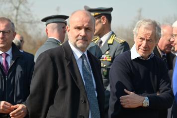 Cerimonia vittime Covid a Bergamo con i ministri Schillaci e Crosetto