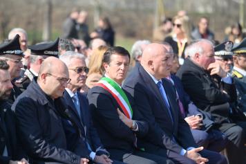 Cerimonia vittime Covid a Bergamo con i ministri Schillaci e Crosetto