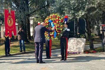 Commemorazione vittime covid al cimitero di Bergamo