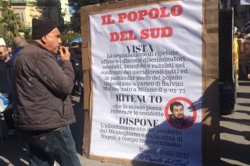 Il «foglio di via» per Salvini realizzato dai centri sociali