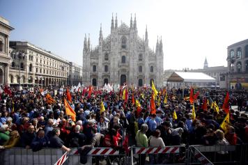 Manifestazione in ricordo delle vittime innocenti delle mafie a Milano, 3 febbraio 2023.ANSA/MOURAD BALTI TOUATI