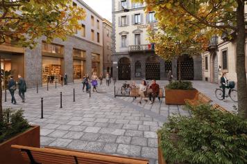Milano, Ardian si prende in carico il restyling delle piazzette vicino alla Scala: granito, marciapiedi, stop parcheggi moto