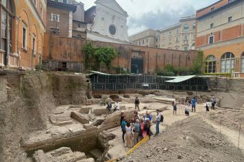 Arqueología, el descubrimiento del Teatro donde Nerón ensayaba sus actuaciones: aquí están las primeras imágenes